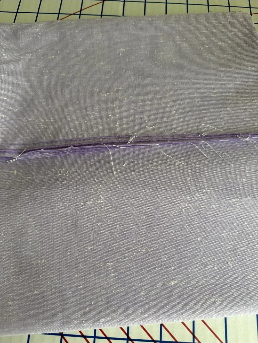 Vintage Lavender Linen Like Blend Slub Fabric 1 Yard x 44 Textured Woven Lilac